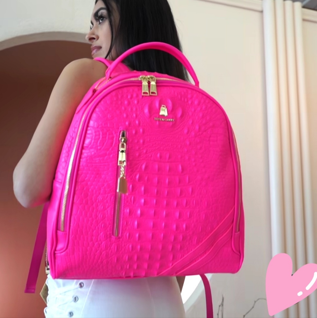 Tote&Carry Neon Pink Backpack